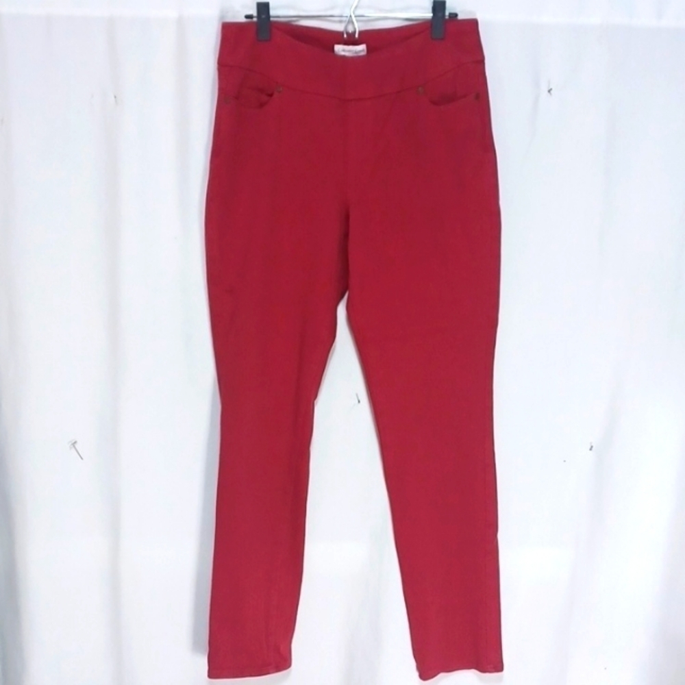 COLDWATER CREEK WOMENS JEANS LEGGINS SIZE 12 IN RED